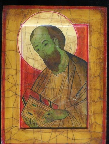 Holy Apostle Paul (+67A.D.) Antique Look by Nikolai Loukakis - Egg Tempera (Highly Commended)